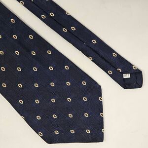 PATRICK FRANCIS IRELAND SILK TIE BLUE POLKA DOT JACQUARD SATIN 4" X 60"